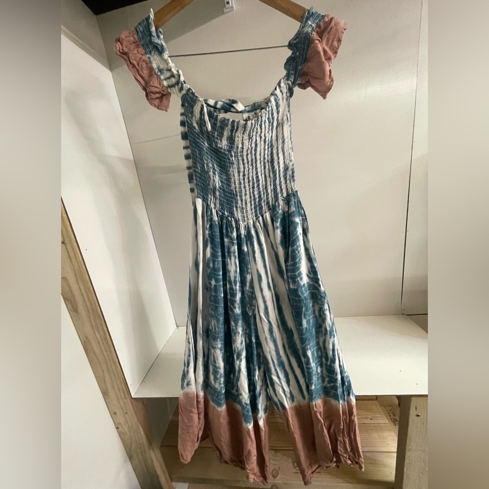 Ocean Drive Tie-Dye Off-Shoulder Jumpsuit